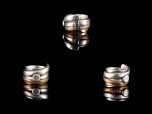 Vintage Silver & Bronze Abstract Ring