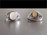 Vintage Silver & Mother of Pearl Ring
