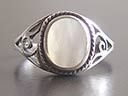 Vintage Silver & Mother of Pearl Ring
