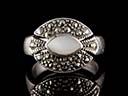 Vintage Silver & Mother of Pearl Ring