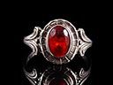 Antique Silver & Ruby Child's Ring