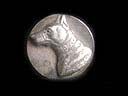 Antique Silver Dog Medal