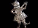Vintage Mexican Silver Cat Brooch 