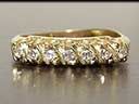 Vintage 9ct Gold 7 Diamond Half Eternity Ring
