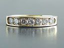 Vintage 18ct Gold 7 Diamond Half Eternity Ring