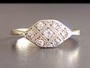 Vintage 18ct Gold 0.28CT Diamond Art Deco Ring