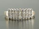 Vintage 9ct Gold Diamond Cluster Kite Ring