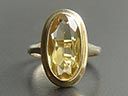 Vintage 9ct Gold & Oval Citrine Ring