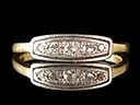 Vintage 18ct Gold .14CT Diamond Art Deco Ring
