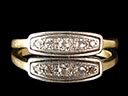 Vintage 18ct Gold .14CT Diamond Art Deco Ring