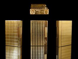 Vintage Gold Plated S.T. Dupont Gatsby Lighter | Hattons Antiques